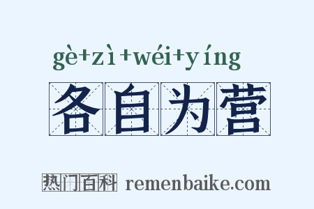 各自为营是什么意思的图片
